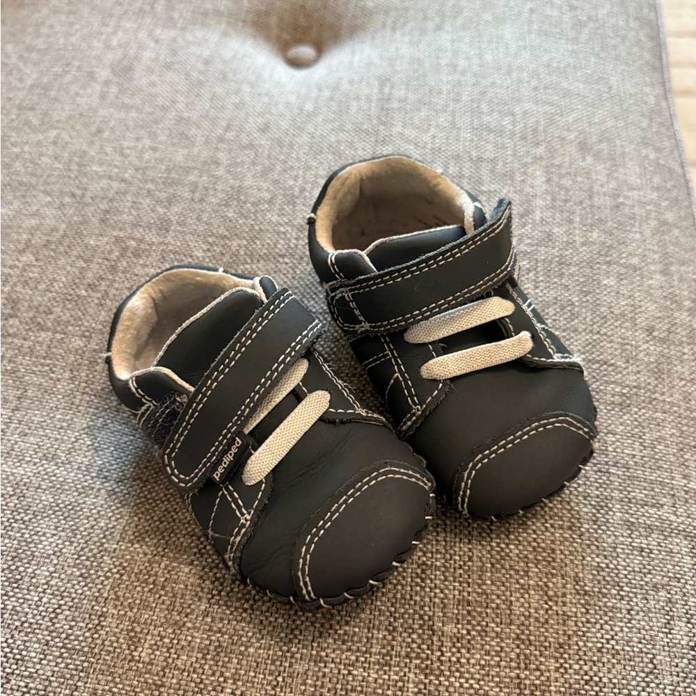 pediped Blue Baby Walker Shoes